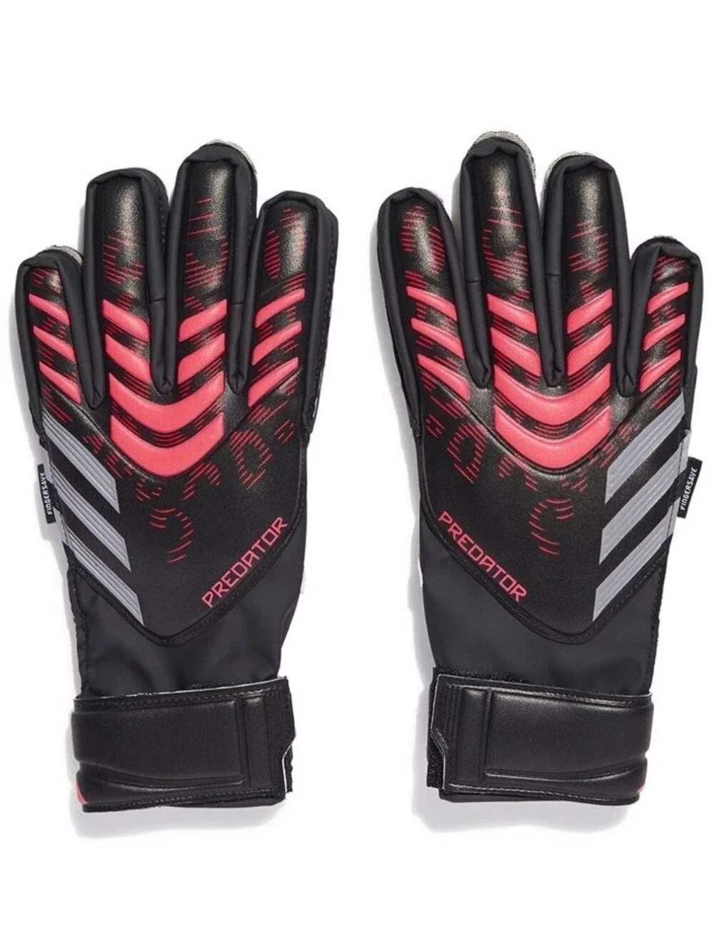 Adidas Predator Lucid Red Black Match Fingersave Goalkeeper Gloves NEW